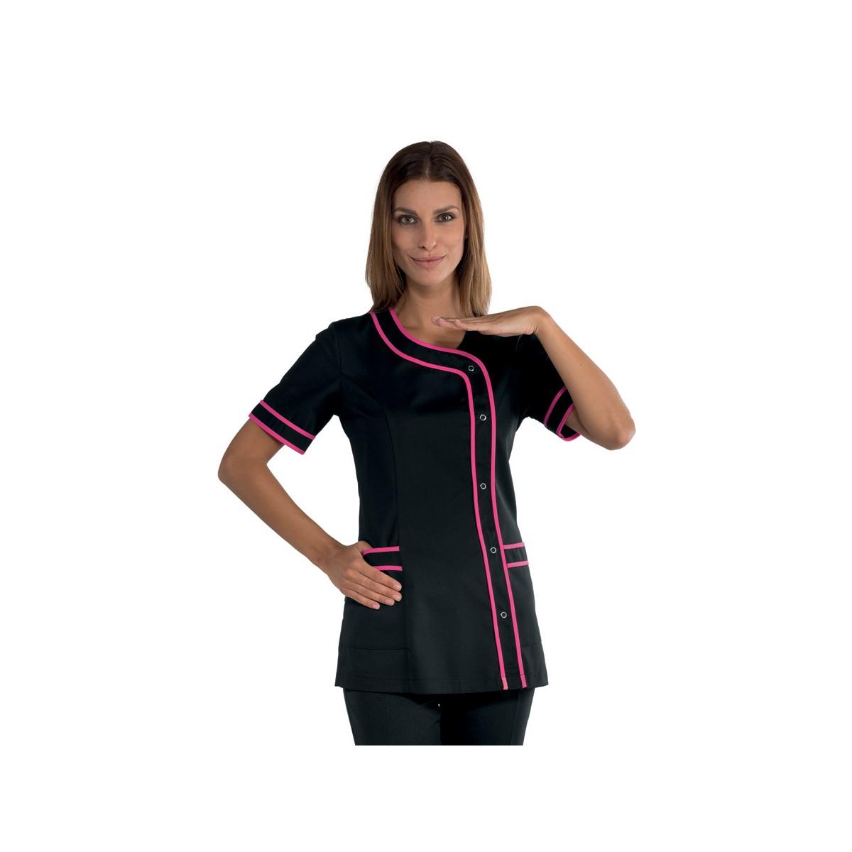 Casacca Manica corta Brasilia Nero/fuxia